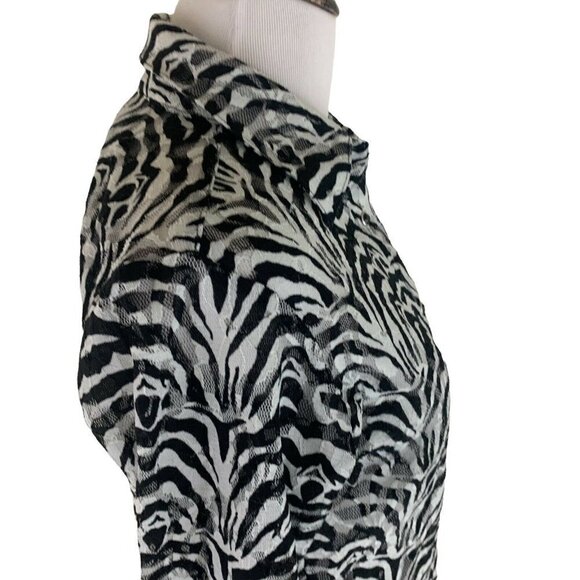 Wrangler Women's S Small Button Down Blouse Top Lace Animal Print Semi-Sheer - Picture 5 of 7